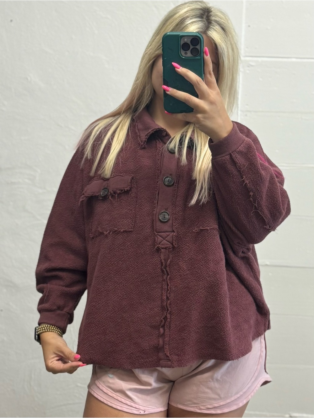 Oversized Button Pullover Bucketlist